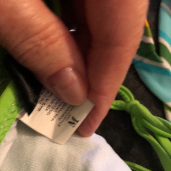 Blue, grew,white, yellow stripes bikini. - Picture 4 of 4